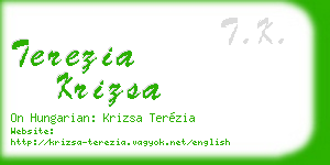 terezia krizsa business card